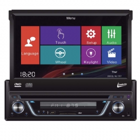 DVD Player Automotivo Leadership 5975 com Tela Touch Retrátil de 7“, Rádio AM/FM, Conexão USB e Aux