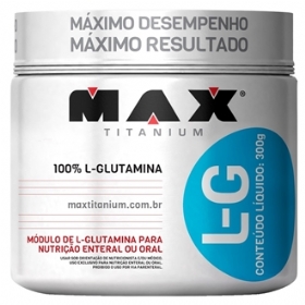 Glutamina L-G Aminoácido 300gr - Max Titanium